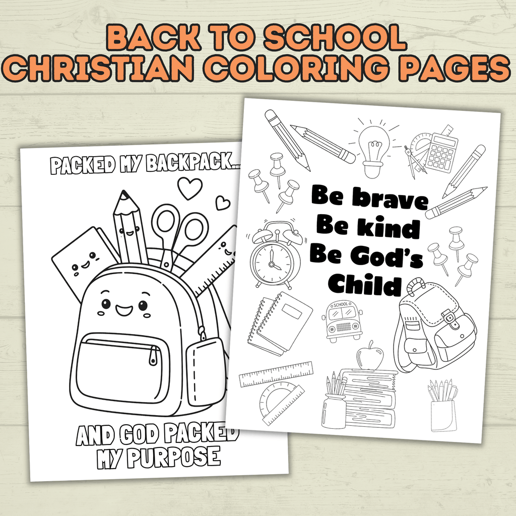 Free Back to School Christian Coloring Pages for Kids and Families