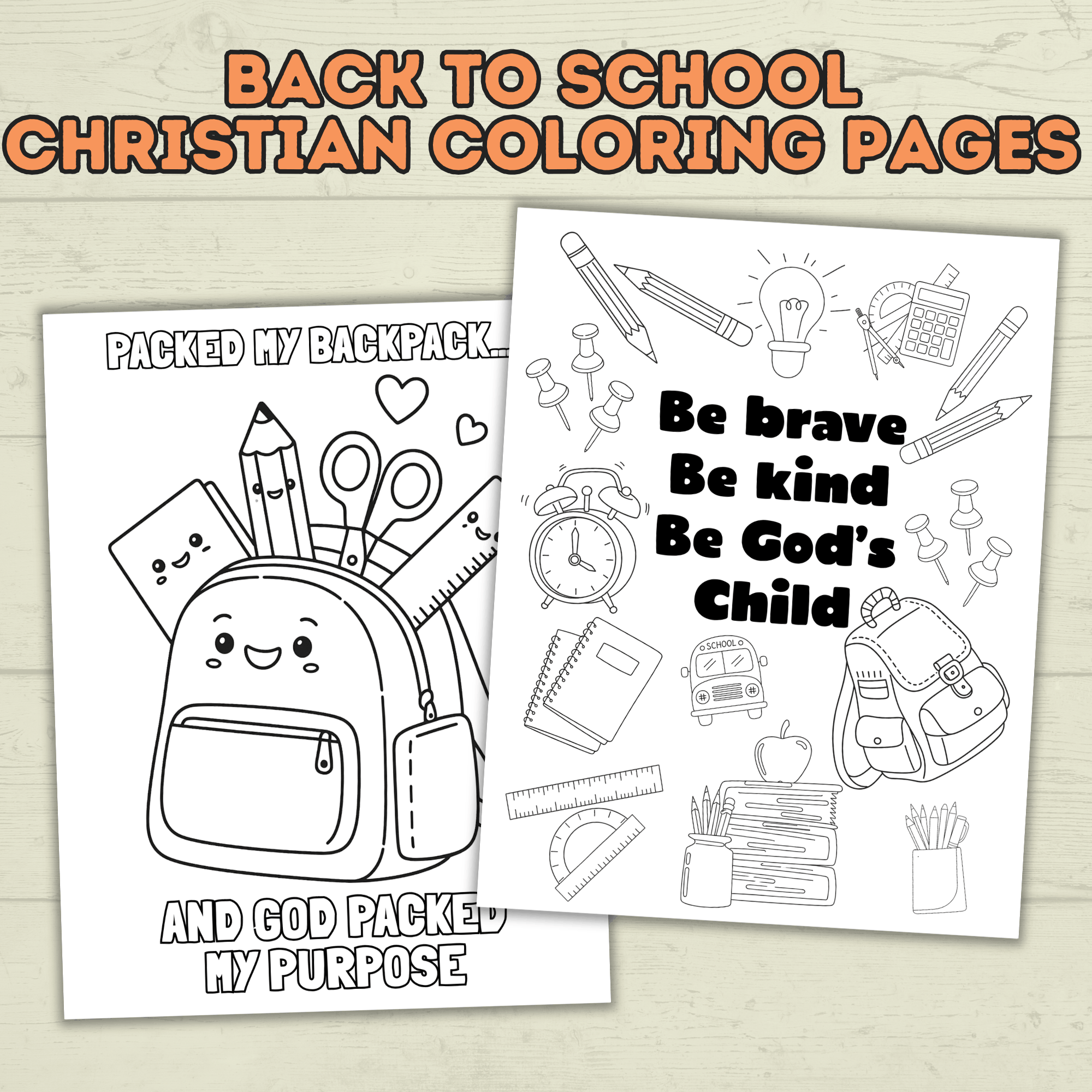 Free Back to School Christian Coloring Pages for Kids and Families