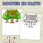 Faith Handprint Craft, Rooted In Faith Handprint Craft, Sunday School Craft, Bible Craft, Christian Craft, Homeschool, Preschool, VBS