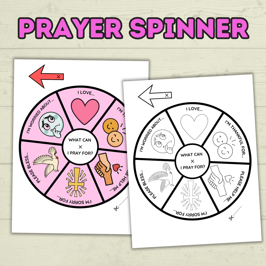 Prayer Spinner Craft, Prayer Craft, Kids Crafts, Sunday School Crafts, Christian Activity
