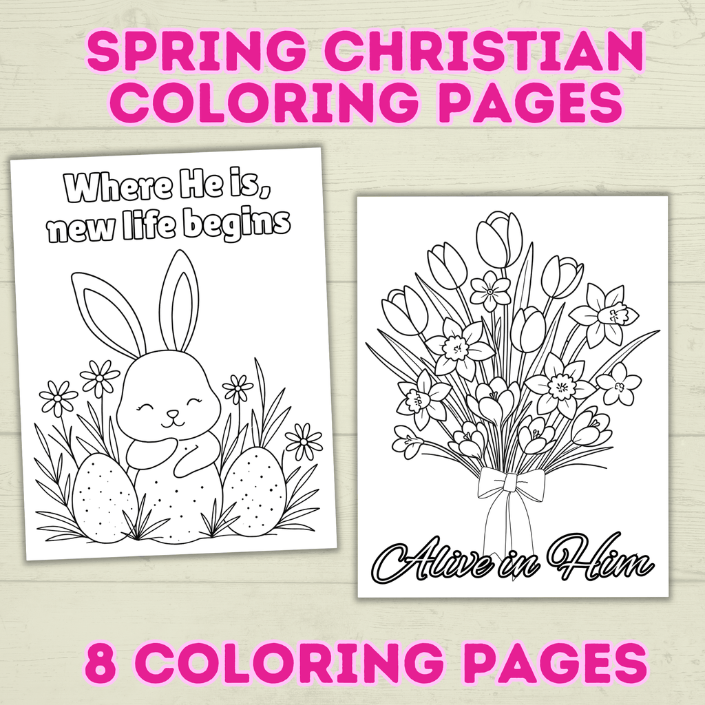 FREE Christian Spring Coloring Pages for Kids