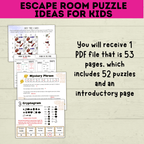 Escape Room Puzzles | Escape Room Ideas | Escape Room Games | Games for Kids | Party Games | Puzzles for Kids | Printable Escape Room