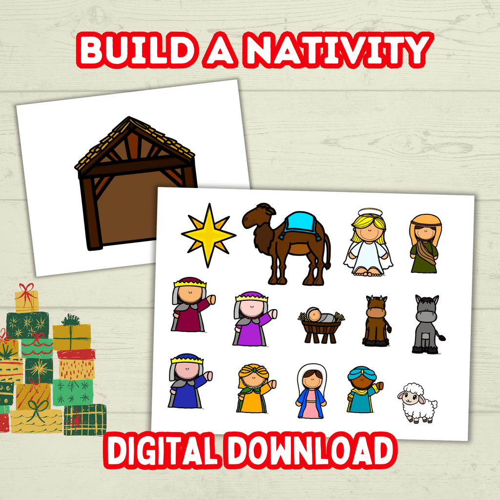 Build a Paper Christmas Nativity Scene Activity Printable for Kids
