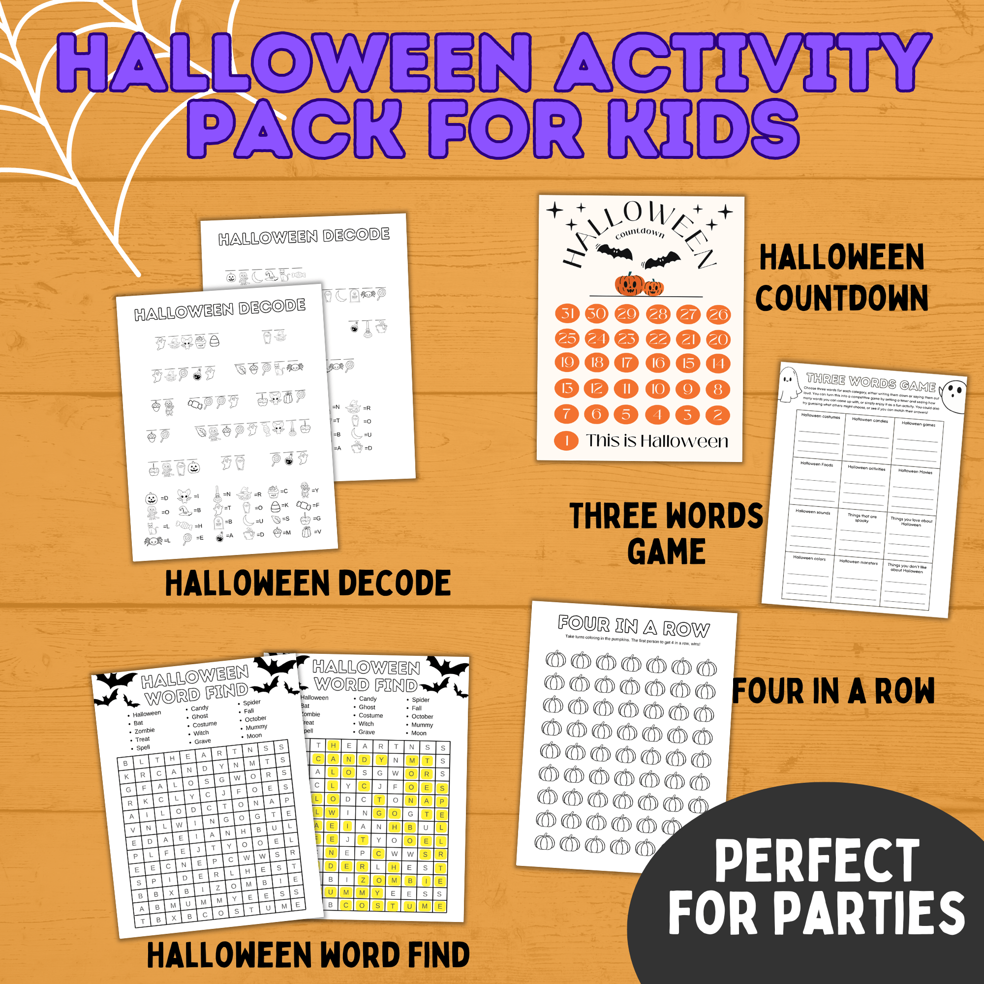 Halloween Activity Pack for Kids | Halloween Games | Halloween Activities | Kids Games | Party Games | Halloween Party | Printable Pack