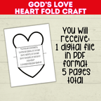 Sunday School Heart Craft for Kids, Christian Bible Verse Printable, Jesus Loves Me