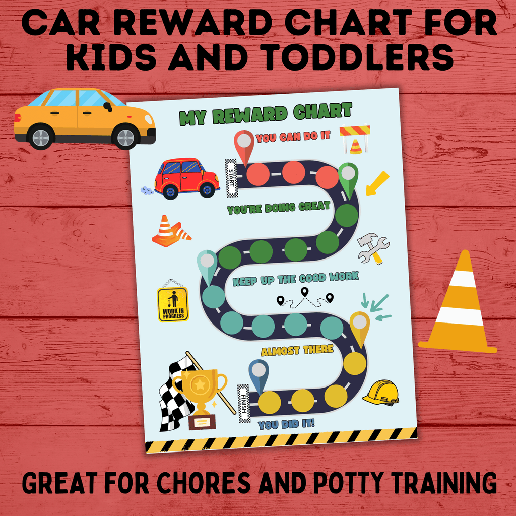 Car Reward Chart for Kids and Toddlers | Reward Chart | Chore Chart for Kids | Printable reward chart | Kids Printable | Kid's Chart