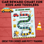 Car Reward Chart for Kids and Toddlers | Reward Chart | Chore Chart for Kids | Printable reward chart | Kids Printable | Kid's Chart