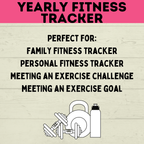 Kid's Fitness Tracker | Kid's Exercise Log | Exercise Chart for Kids | Family Exercise Tracker | Exercise Minutes | PE Tracker | Yearly