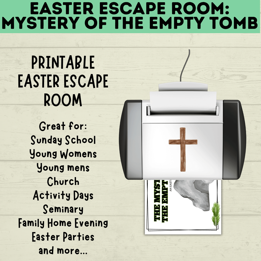 Bible Escape Room | Easter Escape Room | Mystery of the Empty Tomb Escape Room | Printable Escape Room | Easter Games | Escape Room for Kids