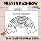 Prayer Rainbow | Prayer Craft | Prayer Activity | Prayer worksheets | Kids prayer activities | Teach Kids to Pray | Sunday School Activity