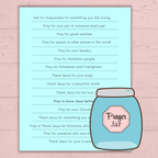 Prayer Prompts for Kids Activity Jar, Prayer List, Christian Sunday School Activities, Cards, Prayer Jar, Praying Craft, Challenge, Church