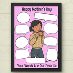 Mother's Day Keepsake Quotes Poster and Card, Personalized Fill in the blank Mom, Funny Gift for Mom, Mother's Day Gift, Grandma Gift Funny