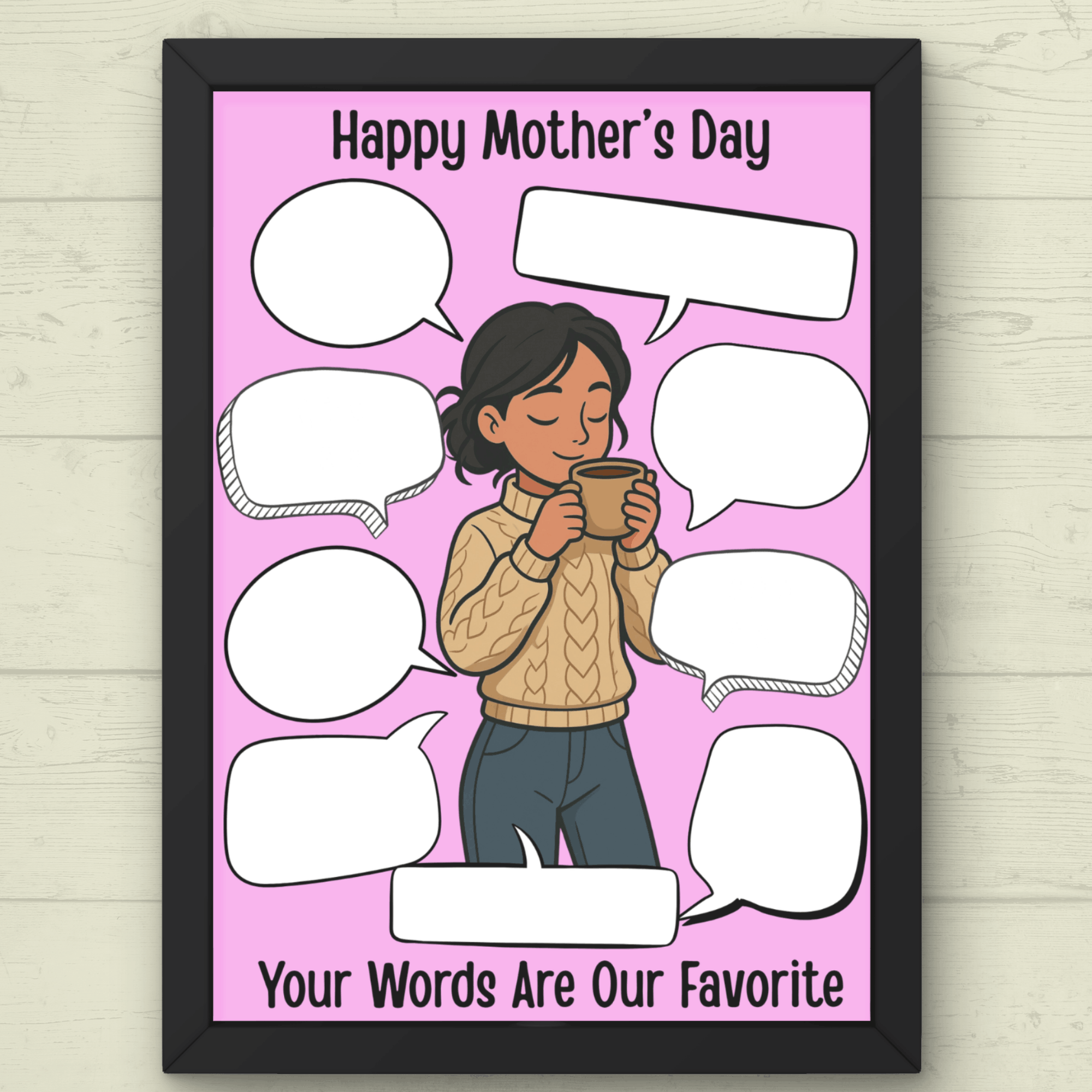 Mother's Day Keepsake Quotes Poster and Card, Personalized Fill in the blank Mom, Funny Gift for Mom, Mother's Day Gift, Grandma Gift Funny