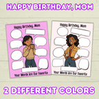 Funny Happy Birthday Mom Card, Birthday Card for Mom, Greeting Card, Quotes Card