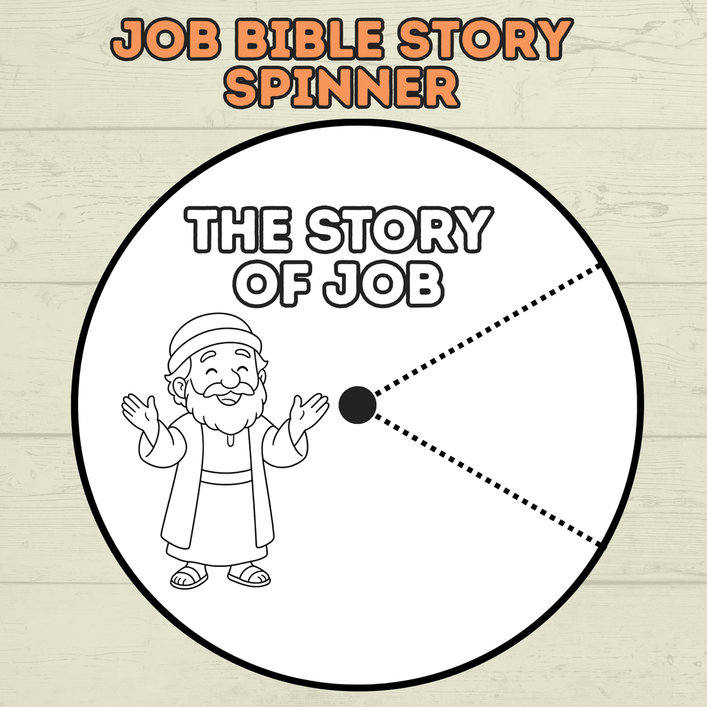 Job Bible Story Spinner Craft, Bible Craft, Sunday School Craft, Job Lesson, VBS, Homeschool, Christian Activity, Old Testament Craft