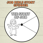 Job Bible Story Spinner Craft, Bible Craft, Sunday School Craft, Job Lesson, VBS, Homeschool, Christian Activity, Old Testament Craft