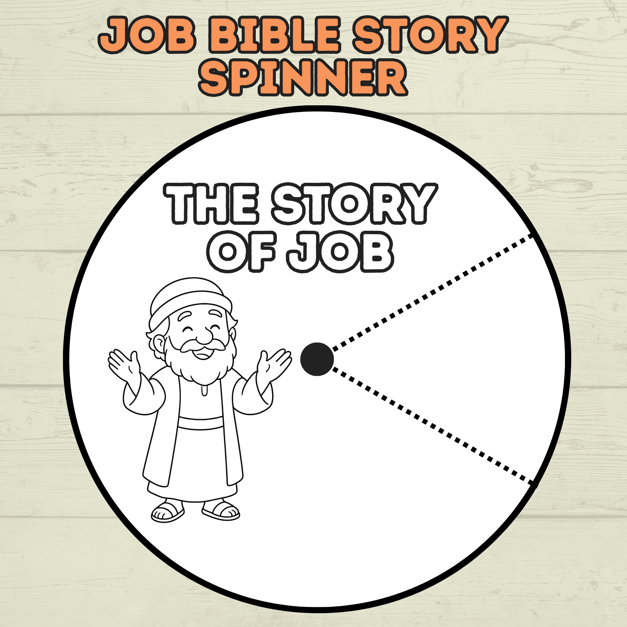 Job Bible Story Spinner Craft, Bible Craft, Sunday School Craft, Job Lesson, VBS, Homeschool, Christian Activity, Old Testament Craft