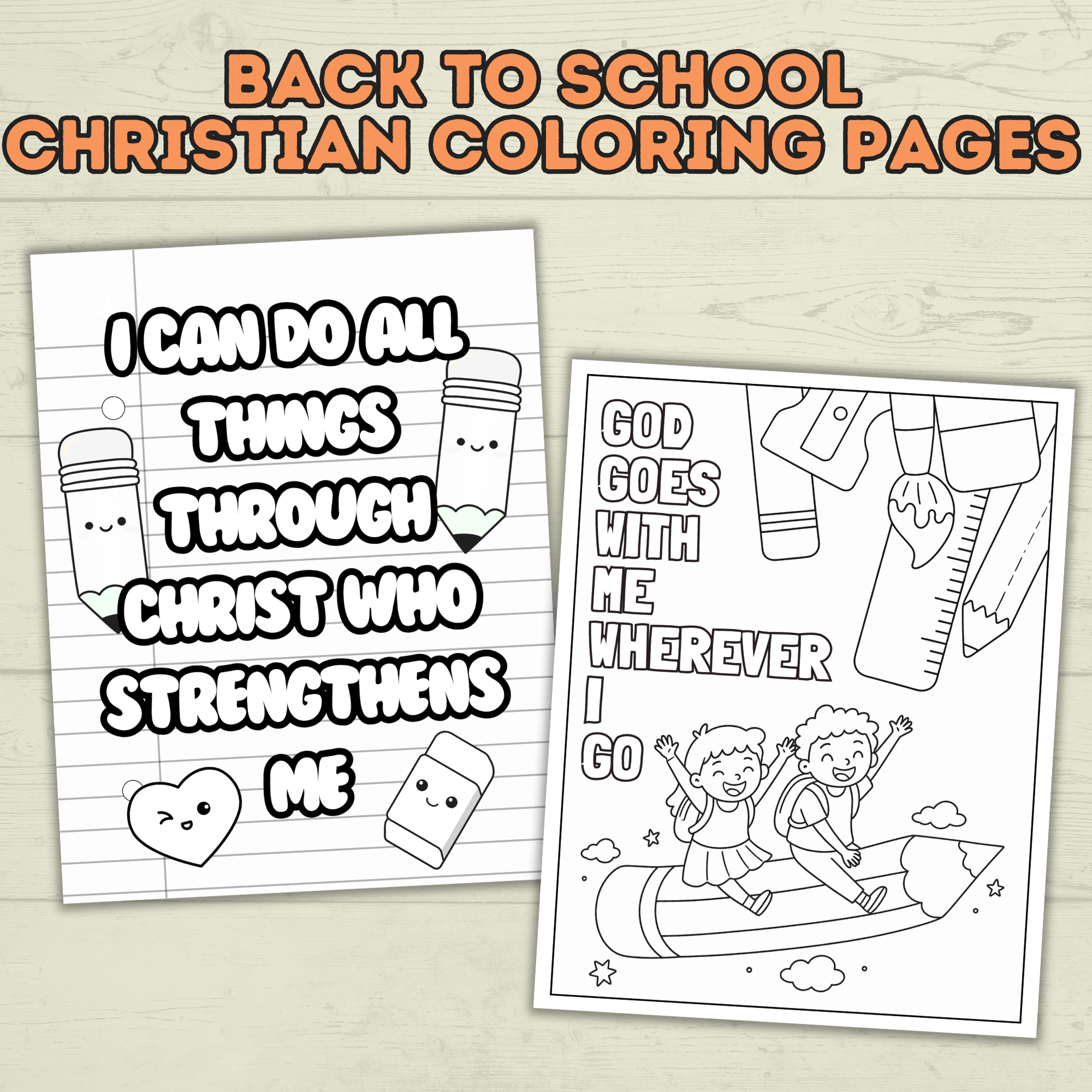 Free Back to School Christian Coloring Pages for Kids and Families