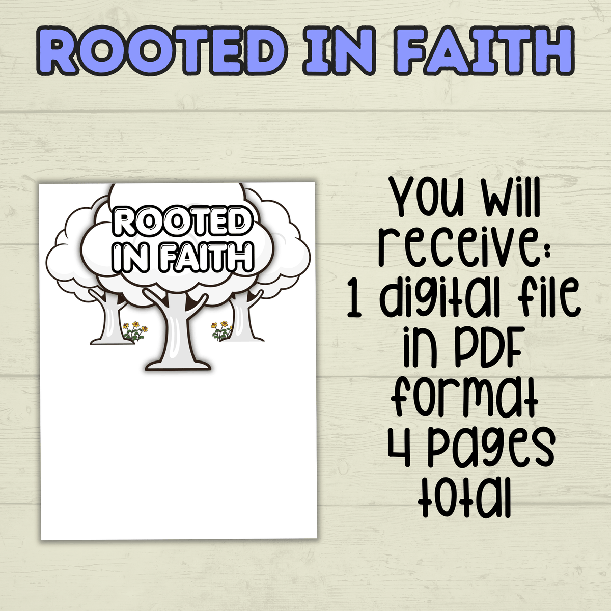 Faith Handprint Craft, Rooted In Faith Handprint Craft, Sunday School Craft, Bible Craft, Christian Craft, Homeschool, Preschool, VBS