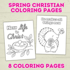 FREE Christian Spring Coloring Pages for Kids