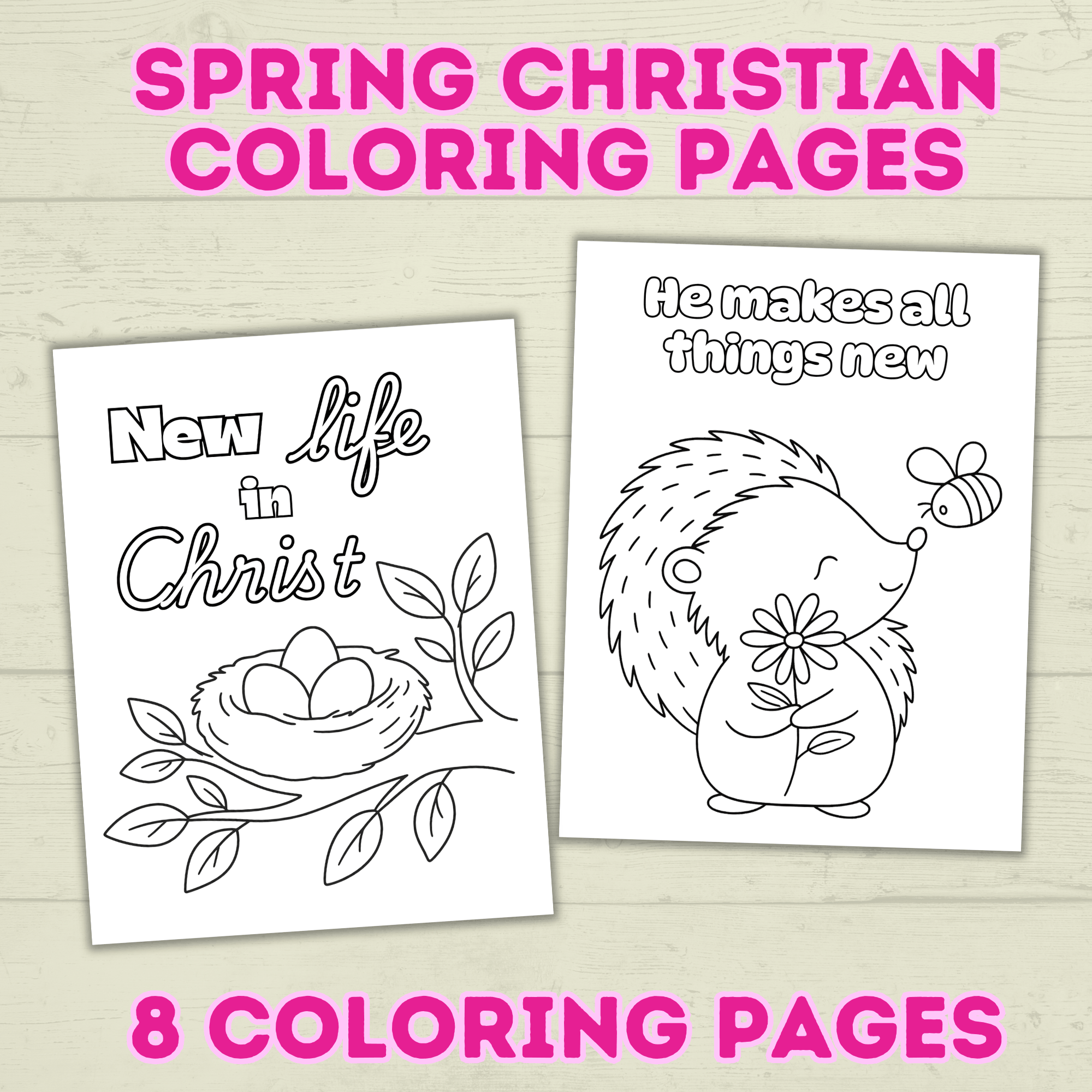 FREE Christian Spring Coloring Pages for Kids
