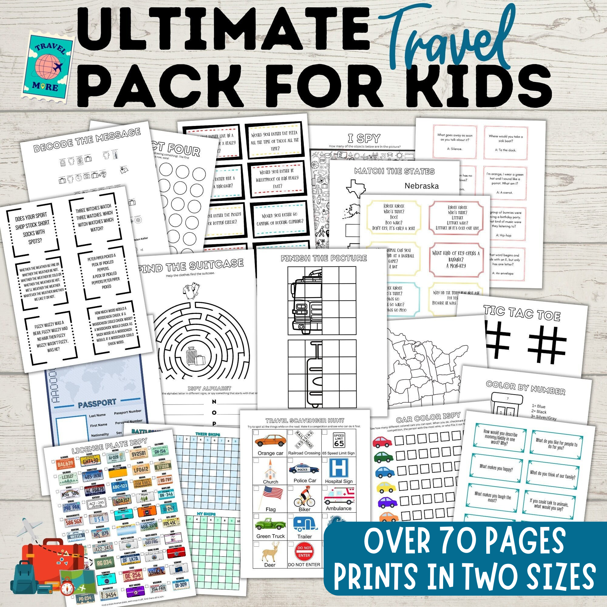 Ultimate Travel Bundle for Kids and Family | Travel Games | Travel Activities | Travel Printables | Family Travel | Kids Games