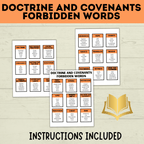 Doctrine And Covenants Games for Kids | Kid's Games | Adult Games | Church Games | D&C games and Activities | Doctrine and Covenants Lesson