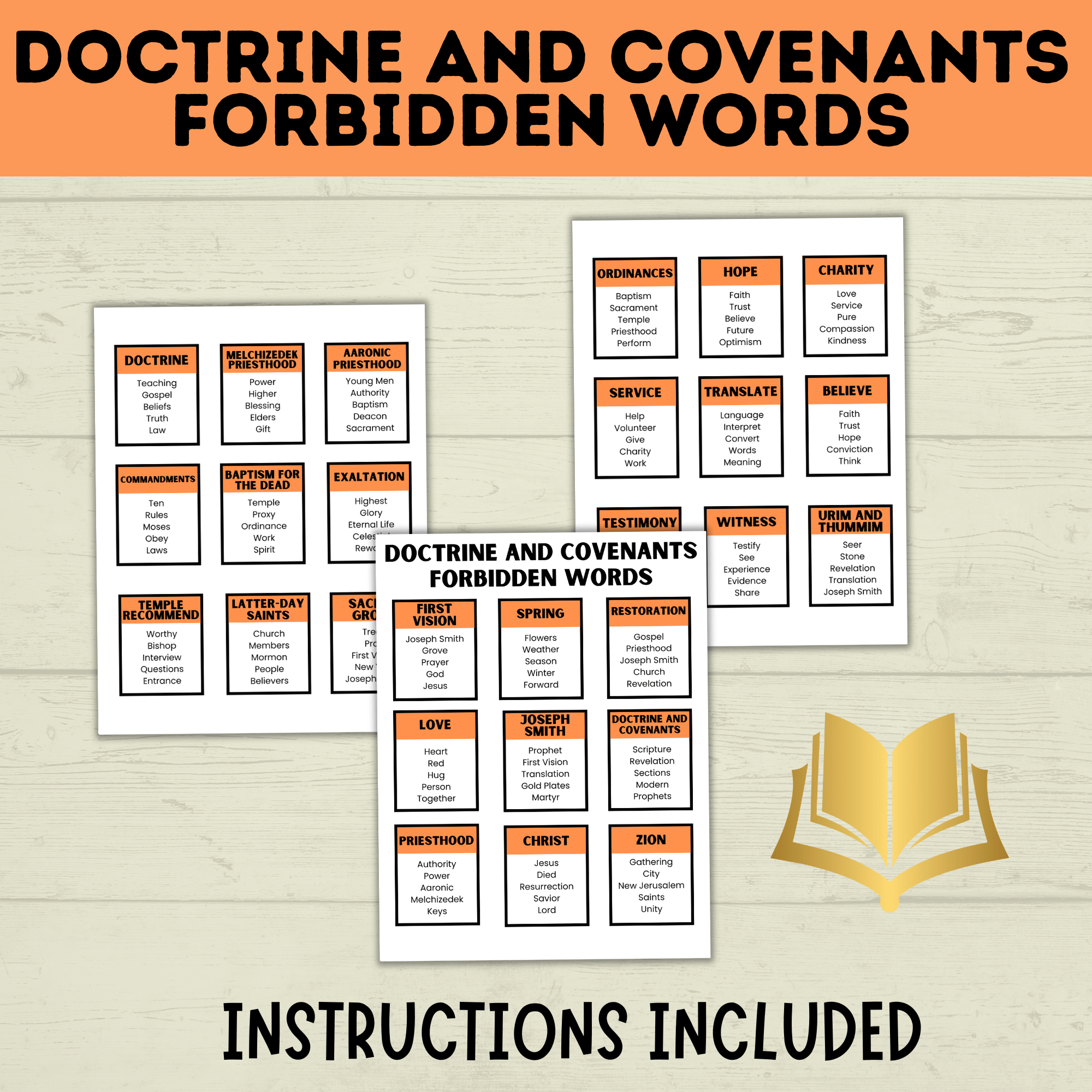 Doctrine And Covenants Games for Kids | Kid's Games | Adult Games | Church Games | D&C games and Activities | Doctrine and Covenants Lesson