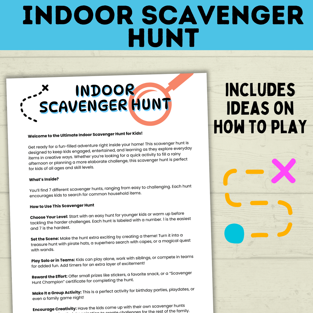 Indoor Scavenger Hunt | Winter Activities | Indoor Kids Activities | House Scavenger Hunt | Toddler Scavenger Hunt | Toddler Activities