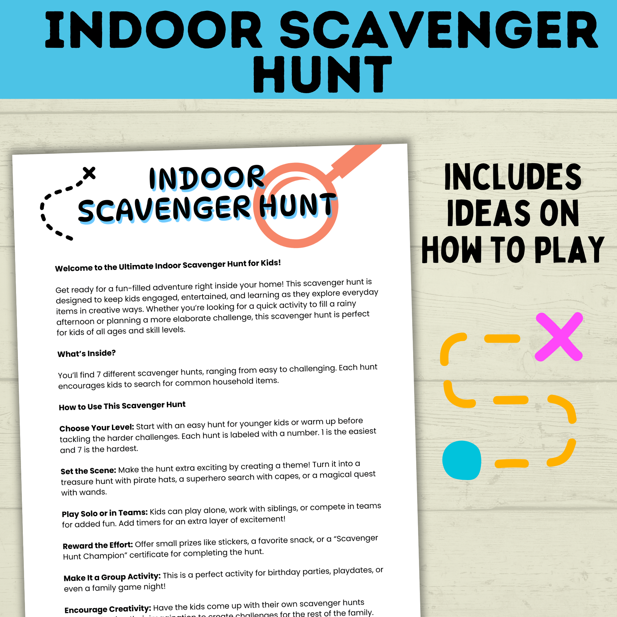 Indoor Scavenger Hunt | Winter Activities | Indoor Kids Activities | House Scavenger Hunt | Toddler Scavenger Hunt | Toddler Activities