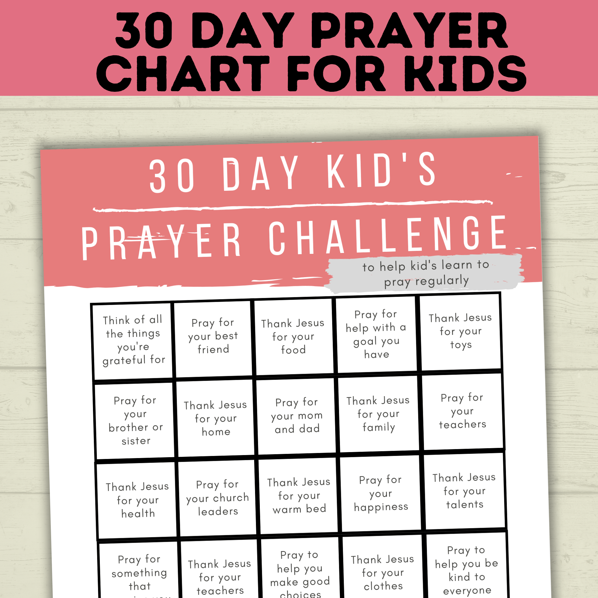 30 Day Kid's Prayer Challenge