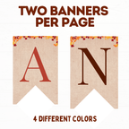 Happy Thanksgiving Banner Printable | Thanksgiving Banner File | Fall Banner | Fall Decor | Thanksgiving Garland | PDF Printable Banner
