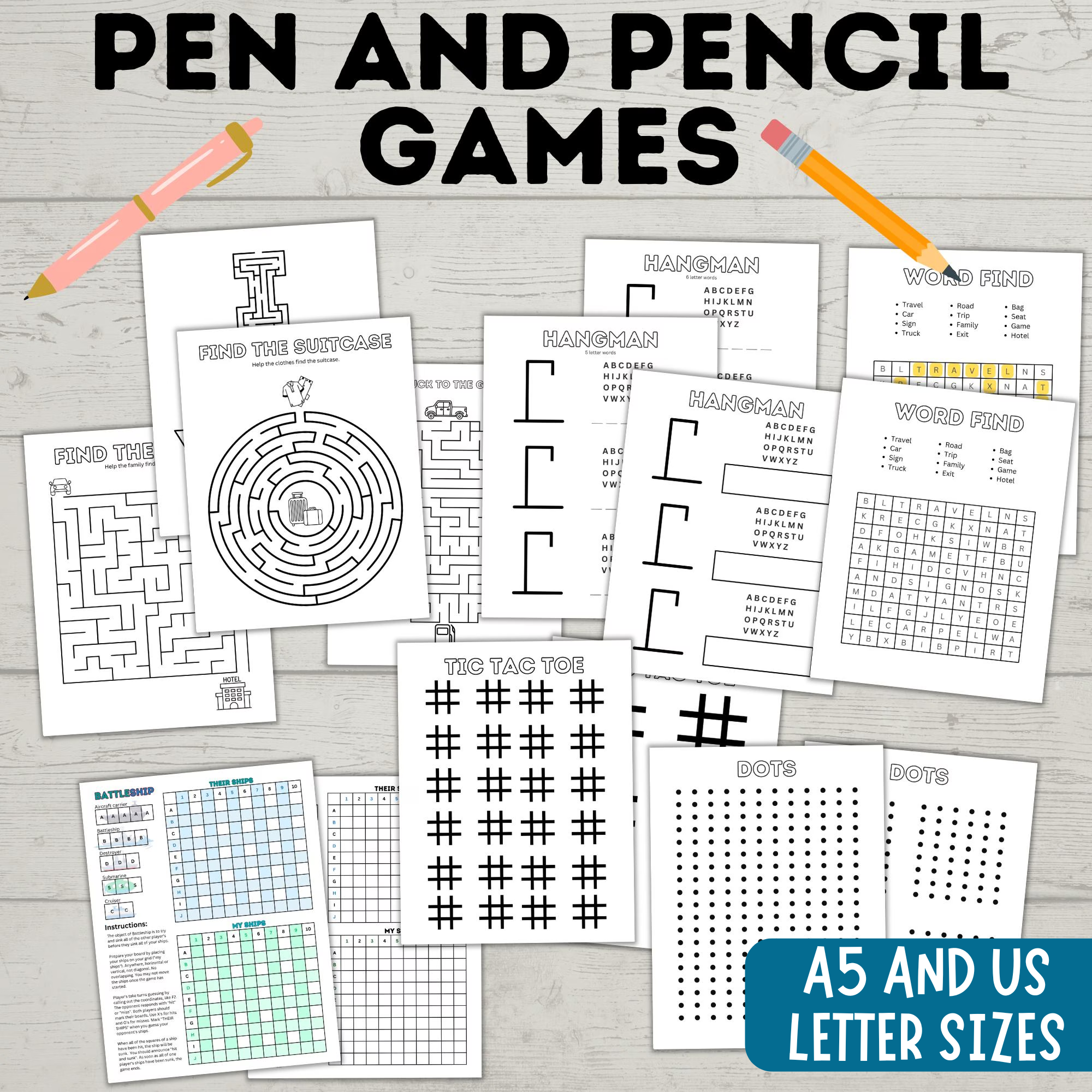 Ultimate Travel Bundle for Kids and Family | Travel Games | Travel Activities | Travel Printables | Family Travel | Kids Games