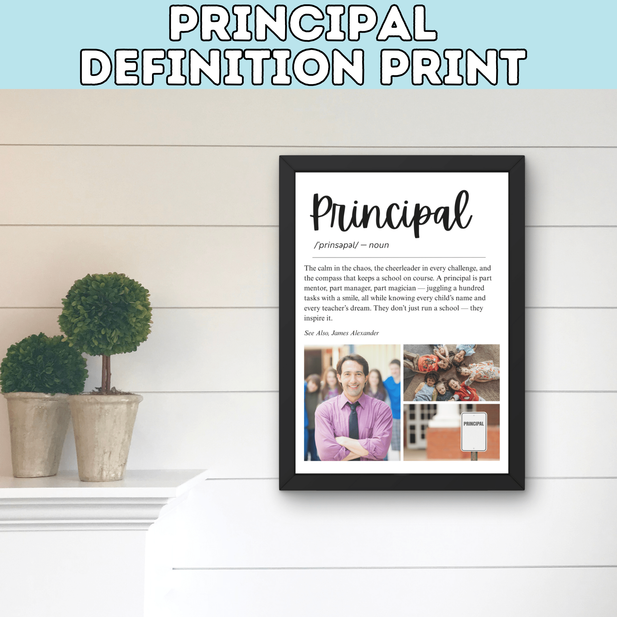 Principal Gift | Principal Day | Principal Appreciation | Principal Office | Principal Card | School Principal | School Gift | Office Decor