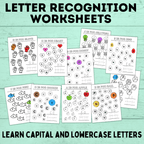 Letter Recognition Worksheets for Preschoolers and Toddlers | Toddler Worksheets | Preschool Worksheets | ABC activities | PDF download