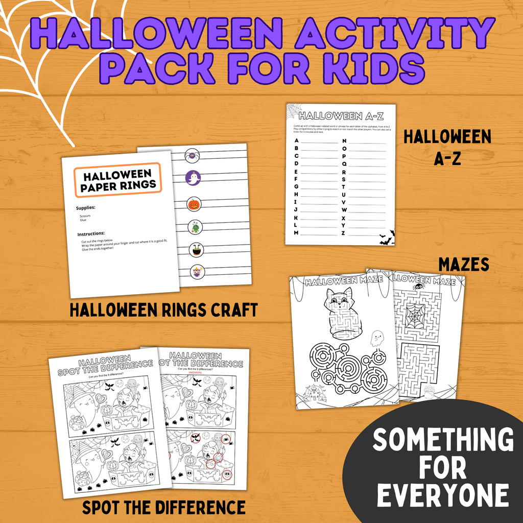 Halloween Activity Pack for Kids | Halloween Games | Halloween Activities | Kids Games | Party Games | Halloween Party | Printable Pack