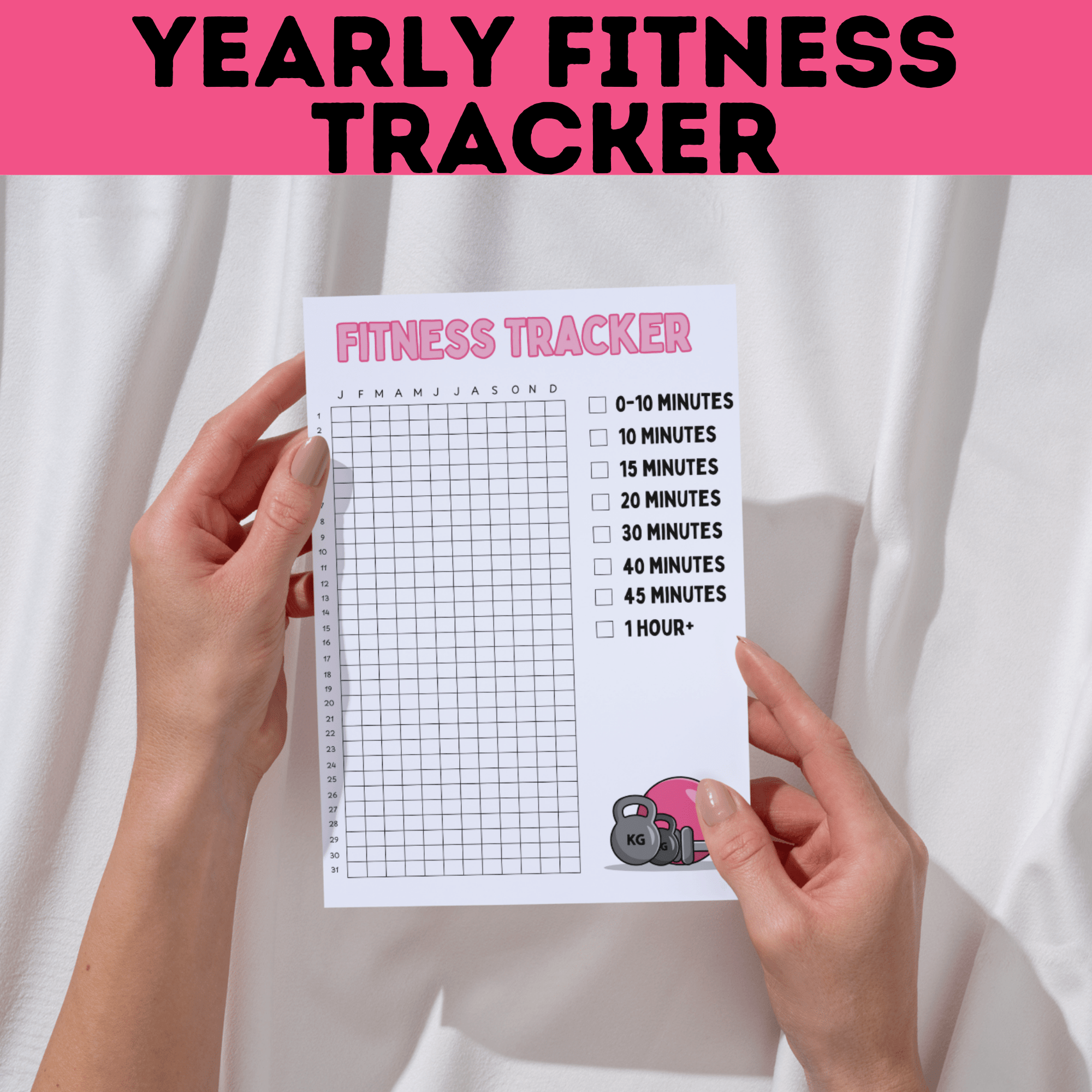 Kid's Fitness Tracker | Kid's Exercise Log | Exercise Chart for Kids | Family Exercise Tracker | Exercise Minutes | PE Tracker | Yearly