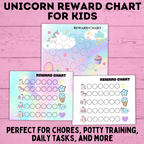 Unicorn Reward Chart for Kids | Sticker Chart for Kids | Toddler Chore Chart