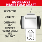Sunday School Heart Craft for Kids, Christian Bible Verse Printable, Jesus Loves Me