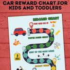 Car Reward Chart for Kids and Toddlers | Reward Chart | Chore Chart for Kids | Printable reward chart | Kids Printable | Kid's Chart