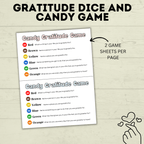 Thanksgiving Game | Thanksgiving Dice Gratitude Game