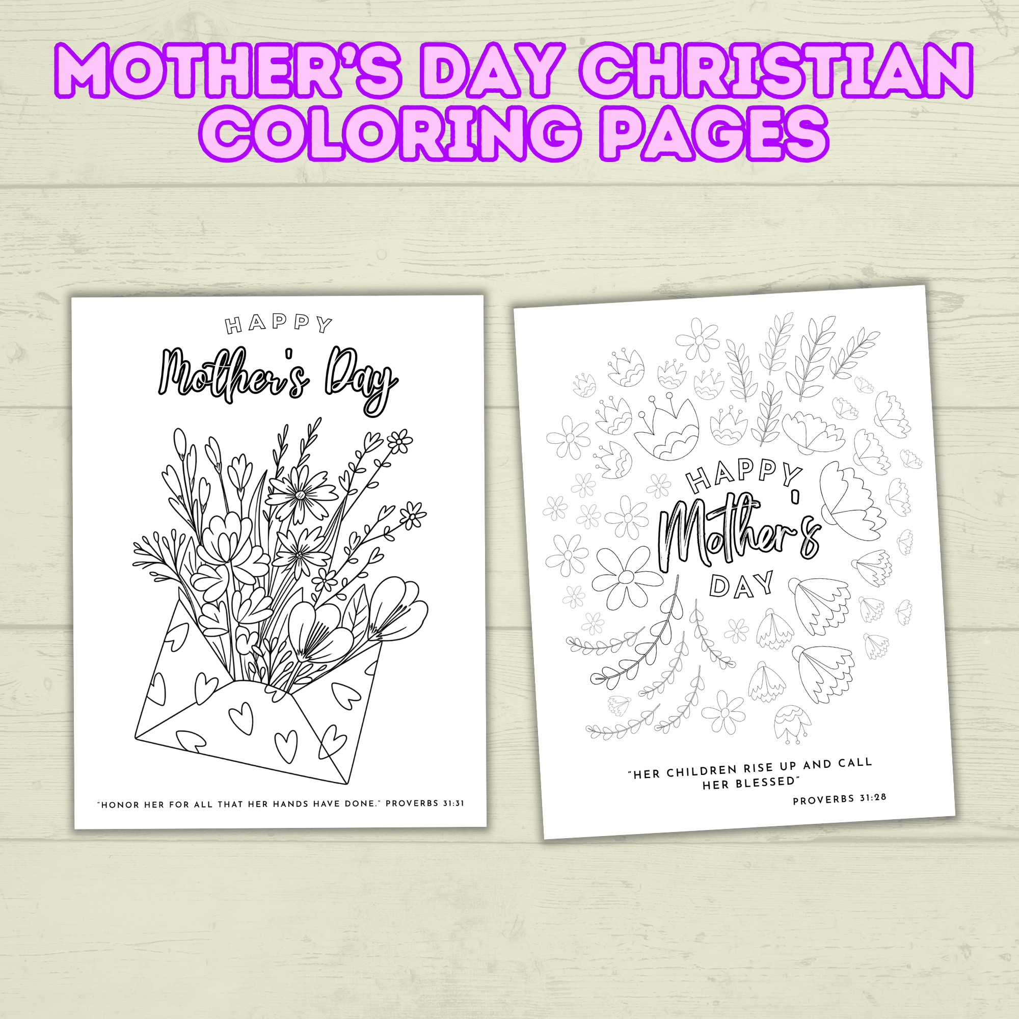 Mother's Day Christian Coloring Pages