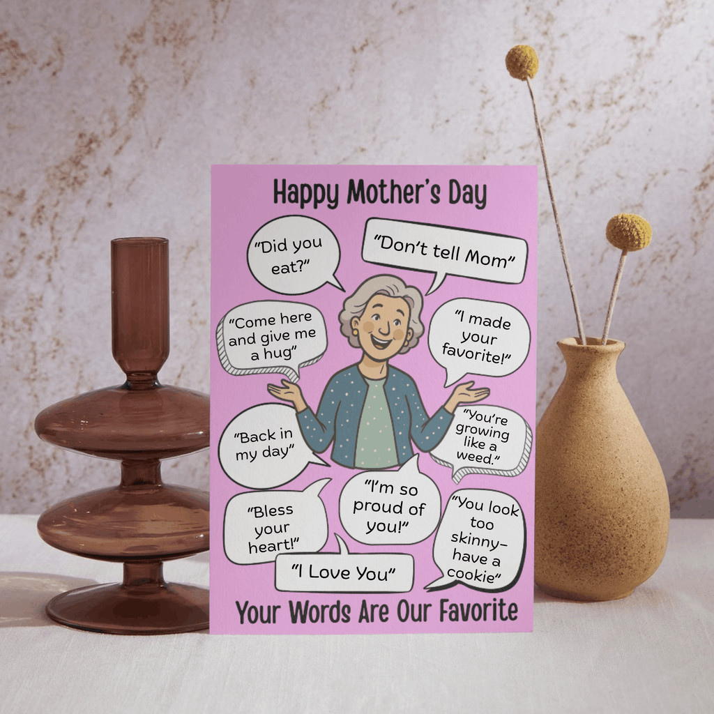 Funny Mother's Day Card, Mother Quote, Mom Quotes, What Mom Says, Humor Mom Card, Mom Gift, Family Card, Wife Card, Card from Siblings