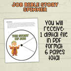 Job Bible Story Spinner Craft, Bible Craft, Sunday School Craft, Job Lesson, VBS, Homeschool, Christian Activity, Old Testament Craft