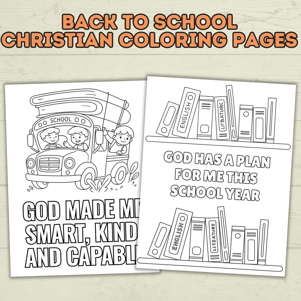 Free Back to School Christian Coloring Pages for Kids and Families