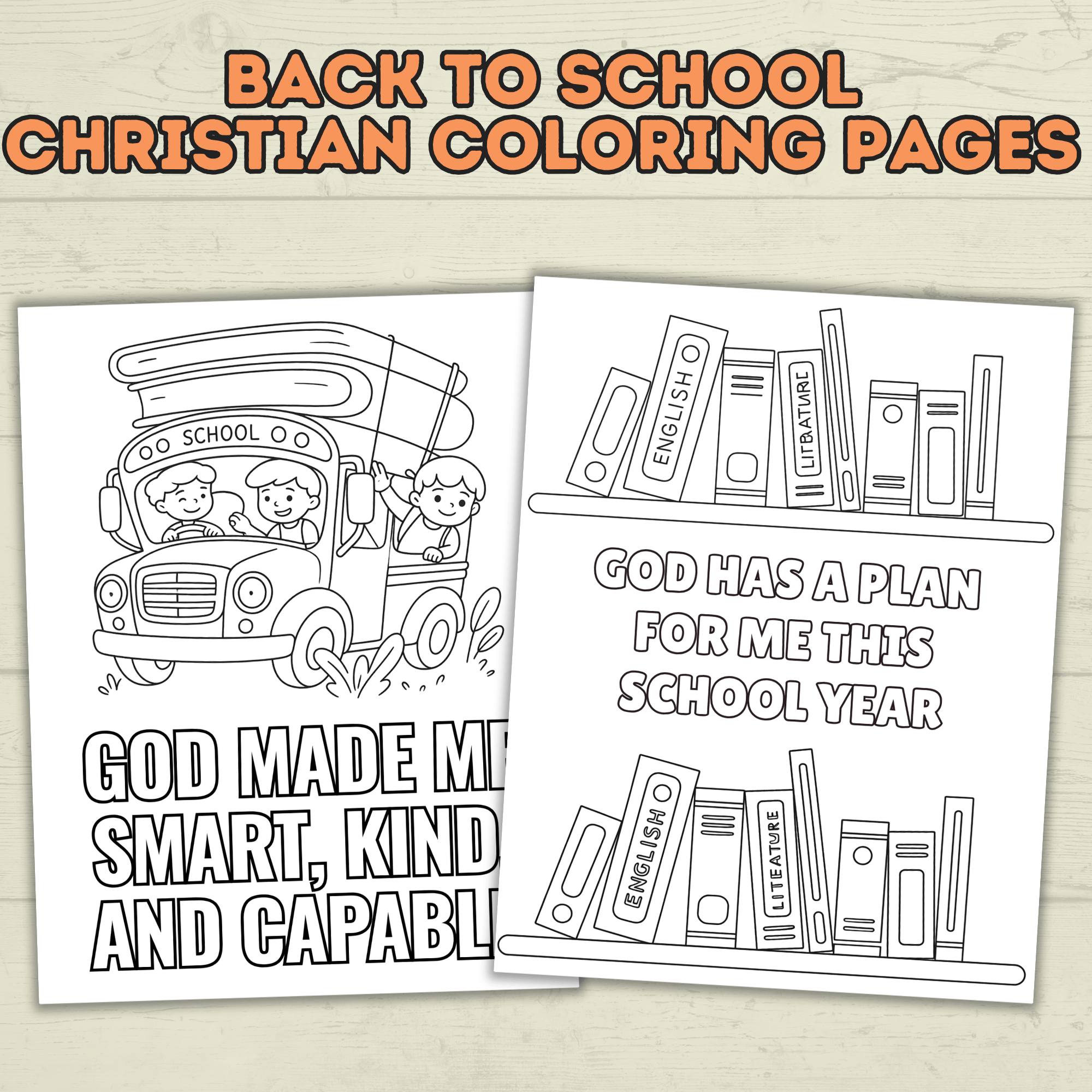 Free Back to School Christian Coloring Pages for Kids and Families