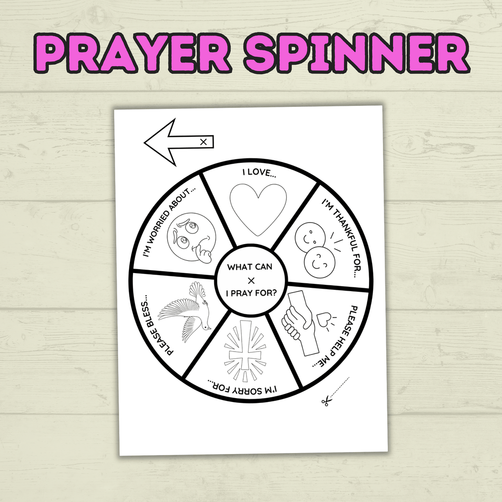 Prayer Spinner Craft, Prayer Craft, Kids Crafts, Sunday School Crafts, Christian Activity