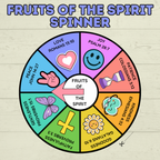 Fruits of the Spirit Craft, Spinner Craft, Sunday School Craft, Bible Craft, Bible Lesson, Christian Activity, Homeschool, Galations Lesson