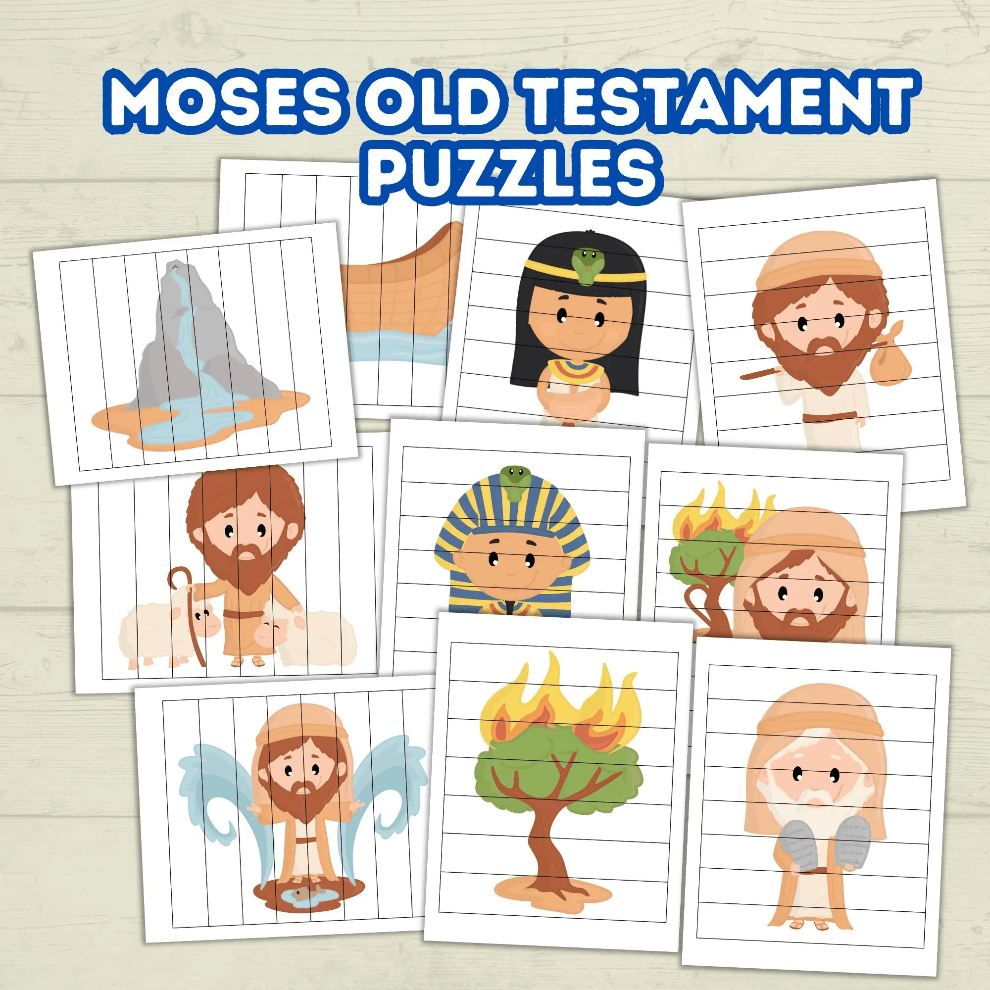 Moses Coloring Pages, Moses Activity Pack, Sunday School Activity, Bible Lesson, Old Testament, Genesis, Christian Craft, Moses and Exodus