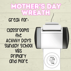 Mother's Day Wreath Craft, Paper Wreath, DIY Cut and Paste Wreath, Mother's Day Card, Sunday School Craft, Christian Activity, Homeschool
